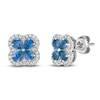 Thumbnail Image 2 of Le Vian Natural Blue Sapphire & Diamond Earrings 1/4 ct tw Platinum