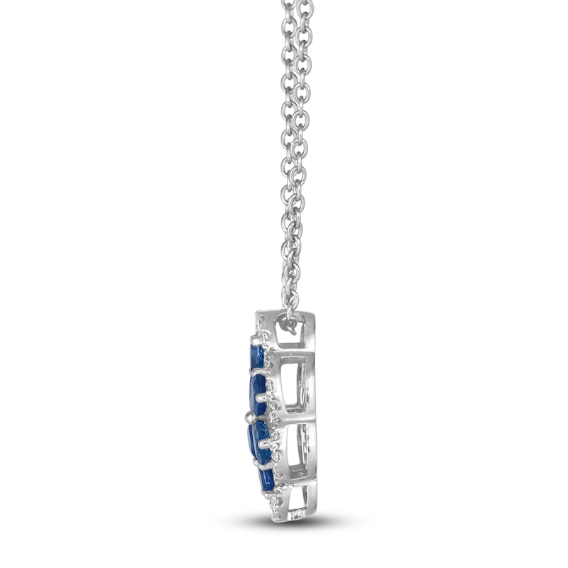 Main Image 2 of Le Vian Natural Blue Sapphire & Diamond Pendant Necklace 1/5 ct tw Platinum