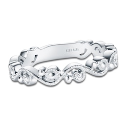 Kirk Kara Lace Milgrain Wedding Band 14K White Gold
