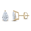 Thumbnail Image 0 of Pear-Shaped Lab-Created Diamond Solitaire Stud Earrings 2 ct tw 14K Yellow Gold (F/SI2)