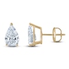 Thumbnail Image 1 of Pear-Shaped Lab-Grown Diamond Solitaire Stud Earrings 2 ct tw 14K Yellow Gold (F/SI2)