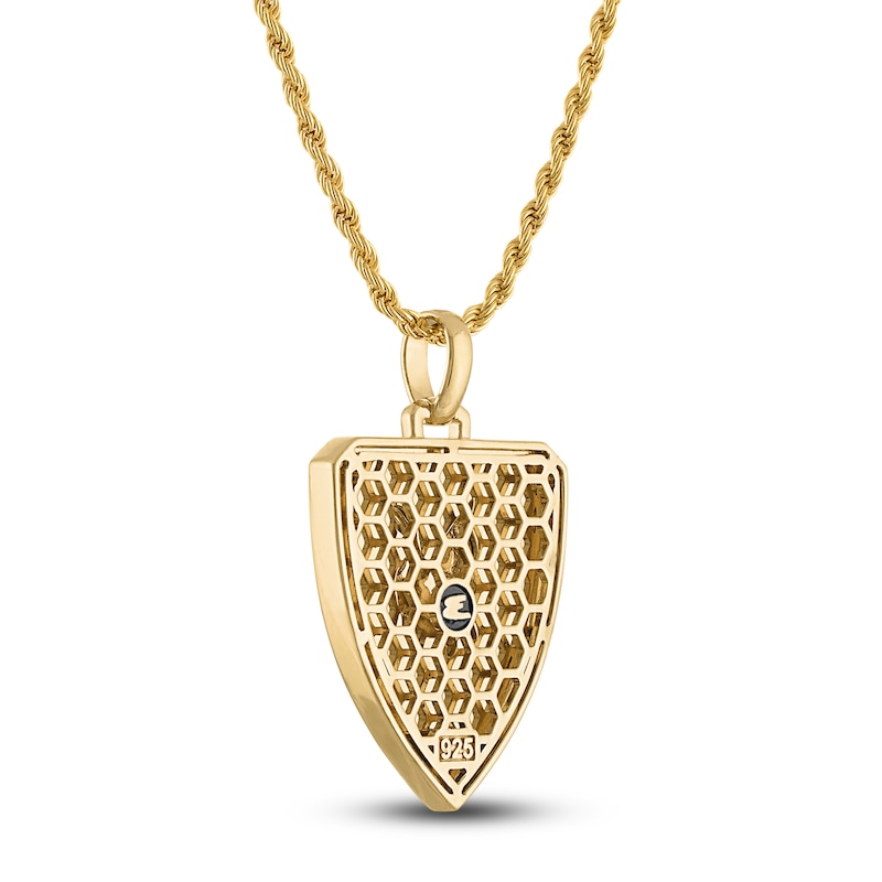 Main Image 3 of 1933 by Esquire Men's Griffin Shield Necklace 14K Yellow Gold Plated Sterling Silver 22"
