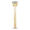 Thumbnail Image 3 of Rectangle-Cut Natural Aquamarine Bezel Ring 10K Yellow Gold