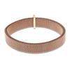 Thumbnail Image 3 of ZYDO Diamond Rose-Tone Mesh Stretch Bracelet 1/10 ct tw Ion-Plated Stainless Steel & 18K Yellow Gold 6.5"