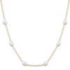 Thumbnail Image 1 of Italia D'Oro Hollow Bead Tin-Cup Necklace 14K Two-Tone Gold 16"