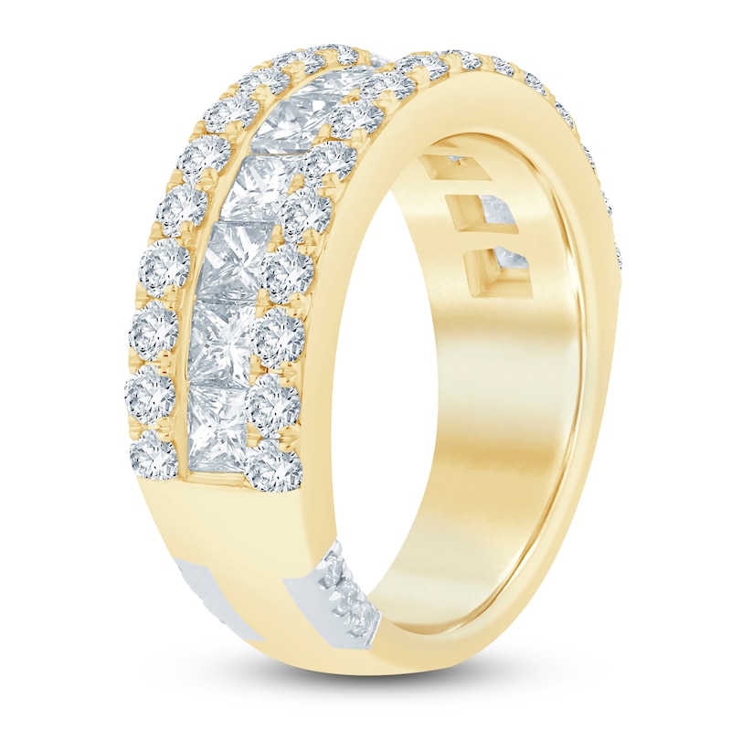 Main Image 2 of Pnina Tornai Couture Princess & Round-Cut Diamond Anniversary Ring 3 ct tw 18K Yellow Gold
