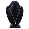 Thumbnail Image 3 of Pear-Shaped Natural Opal & Diamond Necklace 1/15 ct tw 14K Yellow Gold 18"