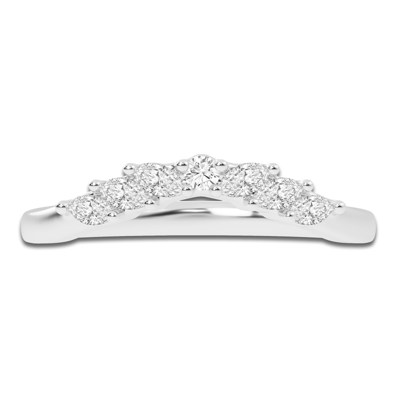 Main Image 3 of Created By Jared Studio Lab-Grown Marquise & Round-Cut Diamond Anniversary Ring 1/5 ct tw 14K White Gold