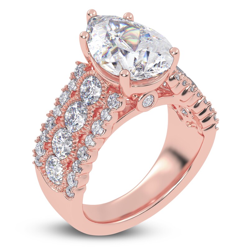 Main Image 2 of Pear-Shaped Created By Jared Studio Lab-Grown Diamond Engagement Ring 4-3/4 ct tw 14K Rose Gold