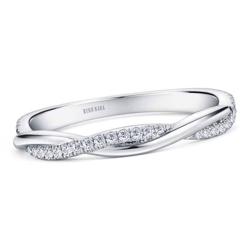 Main Image 1 of Kirk Kara Diamond Twist Wedding Band 1/6 ct tw 14K White Gold