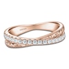 Thumbnail Image 1 of Kirk Kara Diamond Filigree Crossover Wedding Band 1/4 ct tw 18K Rose Gold