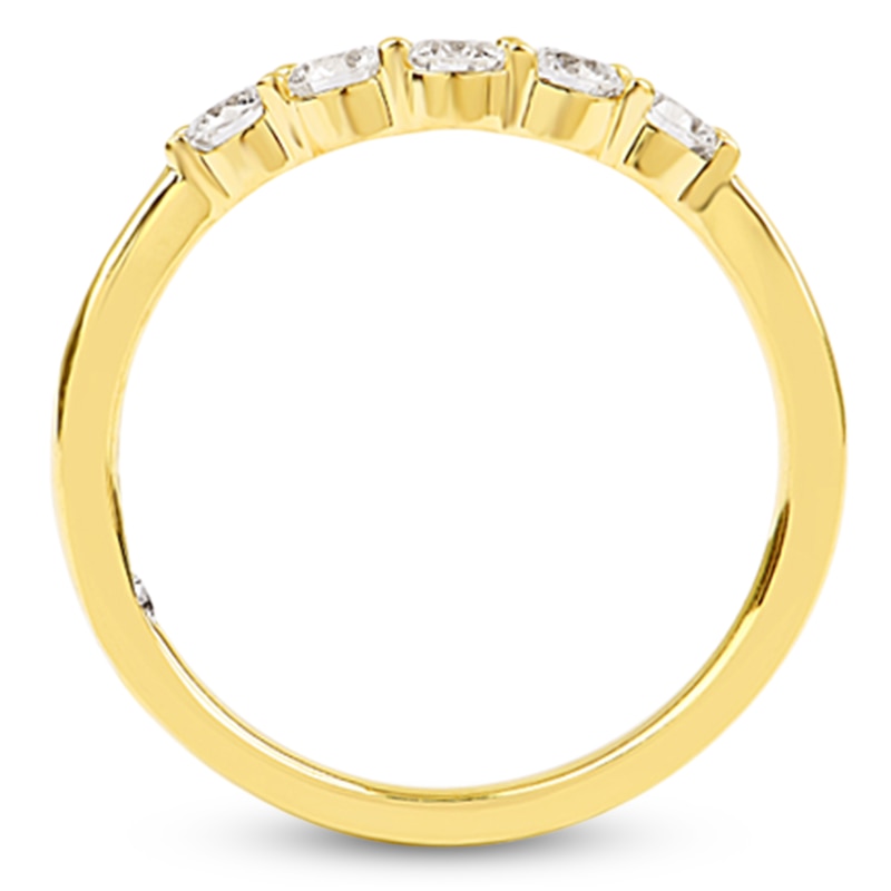 Main Image 2 of Storied Diamond Desert Sands of Eternity Contour Anniversary Ring 1/2 ct tw 18K Yellow Gold