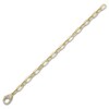 Thumbnail Image 2 of Shy Creation Diamond Clasp Paperclip Chain Bracelet 3/8 ct tw 14K Yellow Gold 7&quot; SC55023436