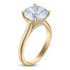 Thumbnail Image 2 of Round-Cut Lab-Grown Diamond Solitaire Plus Engagement Ring 3-5/8 ct tw 18K Yellow Gold (VS2/F)
