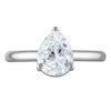 Thumbnail Image 3 of Pear-Shaped Lab-Grown Diamond Solitaire Plus Engagement Ring 1 ct tw Platinum (VS2/F)