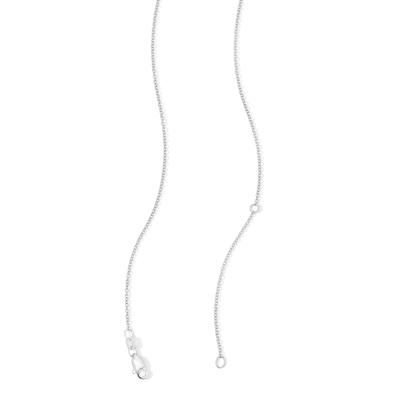 Main Image 2 of Jared Design House Oval-Cut Natural Green Quartz & Natural White Sapphire Necklace 14K Two-Tone Gold