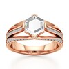 Thumbnail Image 1 of J'Lure Lab-Grown Diamond Hexagon Portrait-Cut Engagement Ring 1-3/8 ct tw 18K Rose Gold