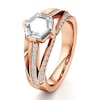 Thumbnail Image 4 of J'Lure Lab-Grown Diamond Hexagon Portrait-Cut Engagement Ring 1-3/8 ct tw 18K Rose Gold