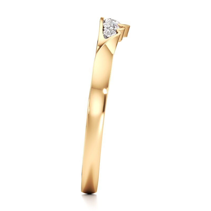 Main Image 3 of J'Lure Lab-Grown Diamond Scalloped Wedding Band 1/6 ct tw 18K Yellow Gold