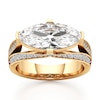 Thumbnail Image 1 of J'Lure Lab-Grown Diamond Moval Old-Cut Engagement Ring 3-1/2 ct tw 18K Yellow Gold