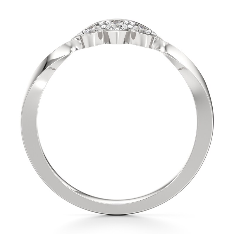 Main Image 2 of J'Lure Lab-Grown Diamond Scalloped Wedding Band 1/5 ct tw 18K White Gold