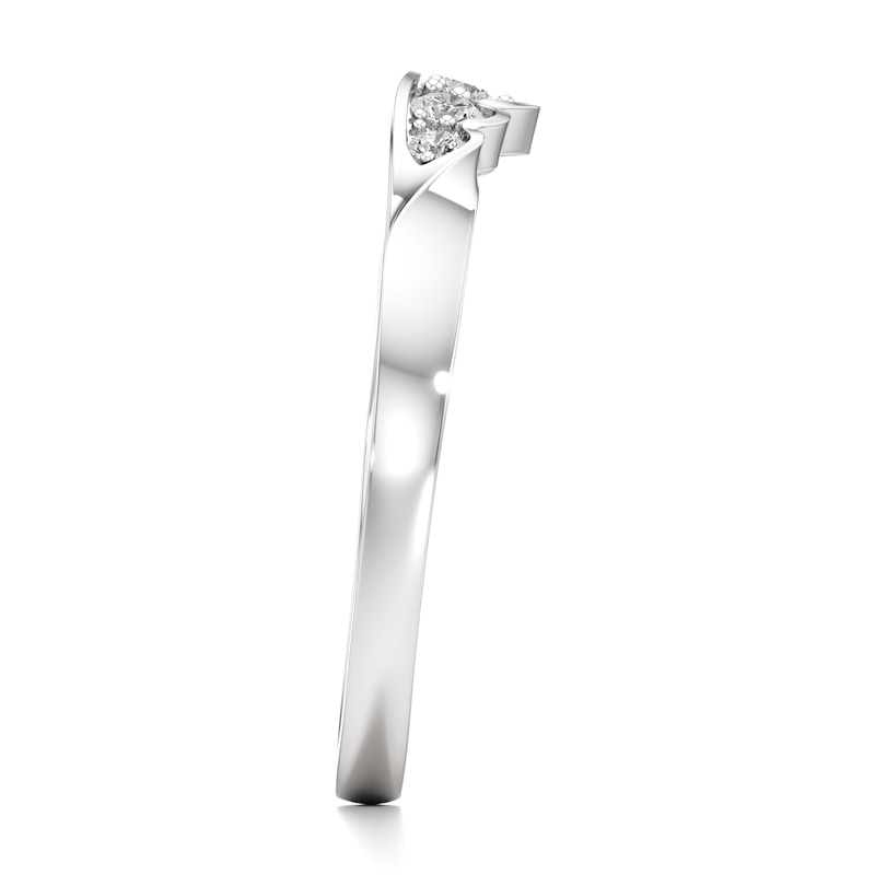 Main Image 3 of J'Lure Lab-Grown Diamond Scalloped Wedding Band 1/5 ct tw 18K White Gold