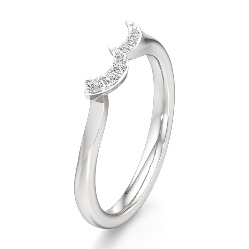 Main Image 4 of J'Lure Lab-Grown Diamond Wedding Band 1/15 ct tw 18K White Gold