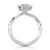 Thumbnail Image 2 of J'Lure Square-Emerald Step-Cut Lab-Grown Diamond Bypass Engagement Ring 2-3/8 ct tw 18K White Gold