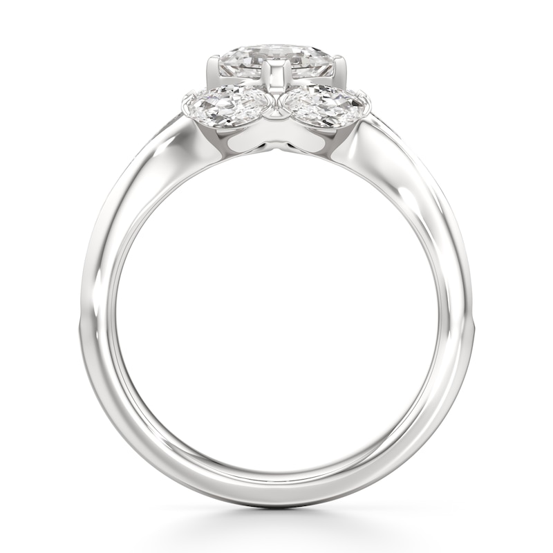 Main Image 2 of J'Lure Square-Emerald Step-Cut Lab-Grown Diamond Engagement Ring 1-5/8 ct tw 18K White Gold