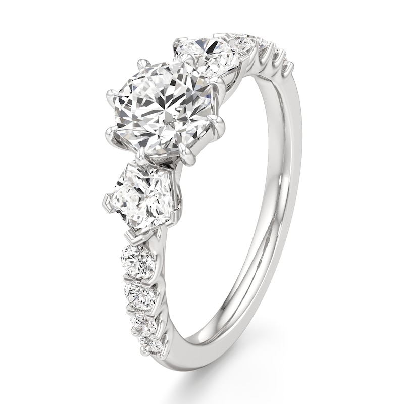 Main Image 4 of J'Lure Octagon Brilliant-Cut Lab-Grown Diamond Engagement Ring 1-7/8 ct tw 18K White Gold