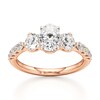 Thumbnail Image 1 of J'Lure Oval Step-Cut Lab-Grown Diamond Engagement Ring 2 ct tw 18K Rose Gold