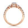 Thumbnail Image 2 of J'Lure Oval Step-Cut Lab-Grown Diamond Engagement Ring 2 ct tw 18K Rose Gold