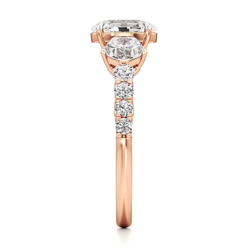 Main Image 3 of J'Lure Oval Step-Cut Lab-Grown Diamond Engagement Ring 2 ct tw 18K Rose Gold