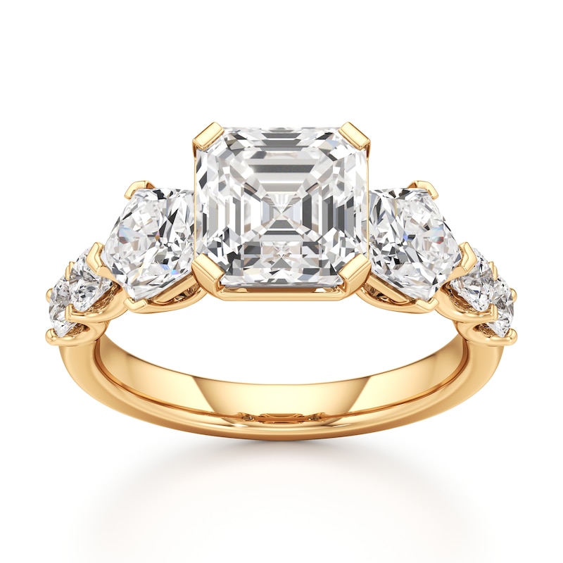 Main Image 1 of J'Lure Square-Emerald Step-Cut Lab-Grown Diamond Engagement Ring 4-3/4 ct tw 18K Yellow Gold
