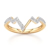 Thumbnail Image 1 of J'Lure Lab-Grown Diamond Angled Contour Wedding Band 1/4 ct tw 18K Yellow Gold