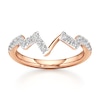 Thumbnail Image 1 of J'Lure Lab-Grown Diamond Angled Contour Wedding Band 1/3 ct tw 18K Rose Gold