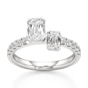 Thumbnail Image 1 of J'Lure Imperial-Emerald Step-Cut Two-Stone Lab-Grown Diamond Engagement Ring 1-3/4 ct tw 18K White Gold