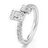 Thumbnail Image 4 of J'Lure Imperial-Emerald Step-Cut Two-Stone Lab-Grown Diamond Engagement Ring 1-3/4 ct tw 18K White Gold