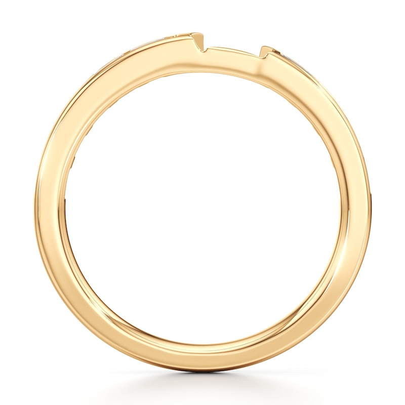Main Image 2 of J'Lure Baguette-Cut Lab-Grown Diamond Contour Wedding Band 3/8 ct tw 18K Yellow Gold