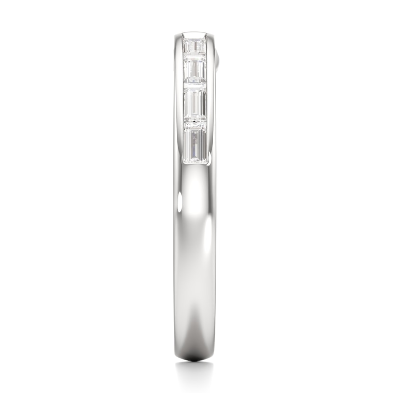 Main Image 3 of J'Lure Baguette-Cut Lab-Grown Diamond Contour Wedding Band 1/3 ct tw 18K White Gold