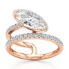 Thumbnail Image 1 of J'Lure Moval Old-Cut Lab-Grown Diamond Spiral Engagement Ring 1-3/8 ct tw 18K Rose Gold
