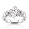 Thumbnail Image 1 of J'Lure Leaf Step-Cut Lab-Created Diamond Engagement Ring 1-1/3 ct tw 18K White Gold