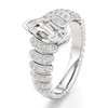 Thumbnail Image 4 of J'Lure Leaf Step-Cut Lab-Created Diamond Engagement Ring 1-1/3 ct tw 18K White Gold