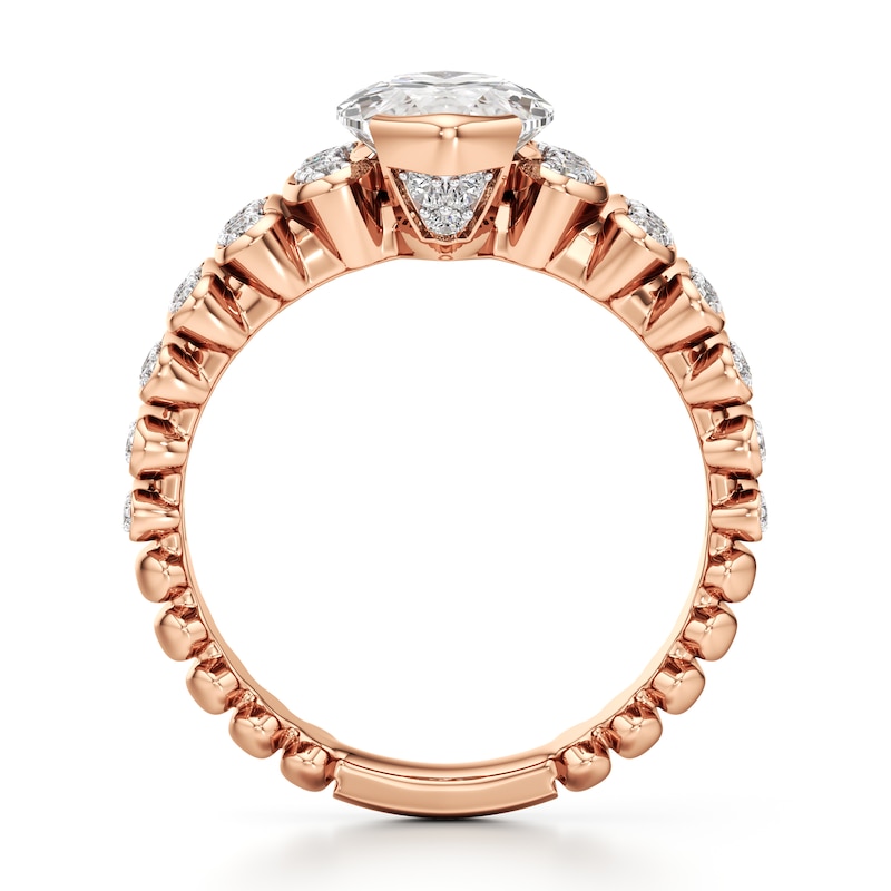 Main Image 2 of J'Lure Moval Old-Cut Lab-Grown Diamond Engagement Ring 3-5/8 ct tw 18K Rose Gold