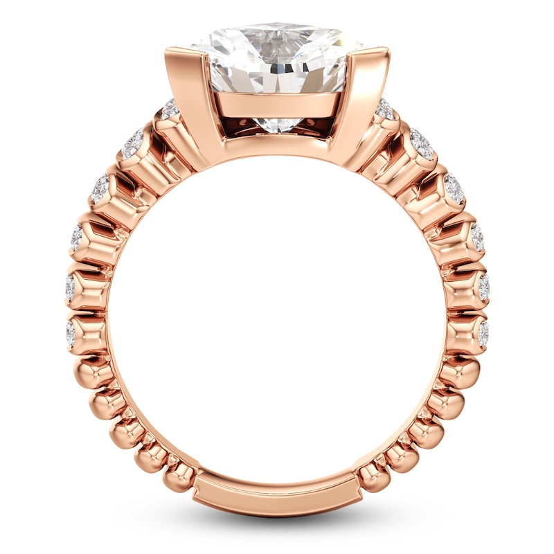 Main Image 4 of J'Lure Trillion Curved Brilliant-Cut Lab-Grown Diamond Engagement Ring 3-1/3 ct tw 18K Rose Gold
