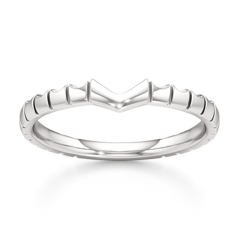 Main Image 1 of J'Lure Contour Wedding Band 18K White Gold