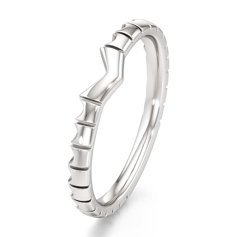 Main Image 4 of J'Lure Contour Wedding Band 18K White Gold