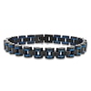 Thumbnail Image 1 of Men's Link Chain Bracelet Black & Blue Ion-Plated Stainless Steel 8.5"