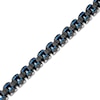 Thumbnail Image 2 of Men's Link Chain Bracelet Black & Blue Ion-Plated Stainless Steel 8.5"