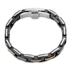 Thumbnail Image 2 of Baraka Men's Diamond Link Bracelet 1/20 ct tw Stainless Steel, Black Ceramic & 18K Yellow Gold 7.75"